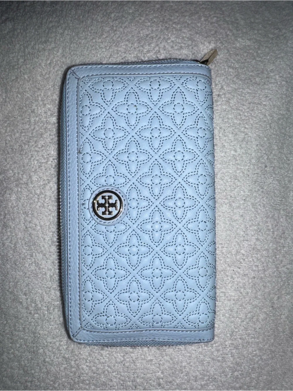 Tory Burch Zip Wallet with Gold Logo